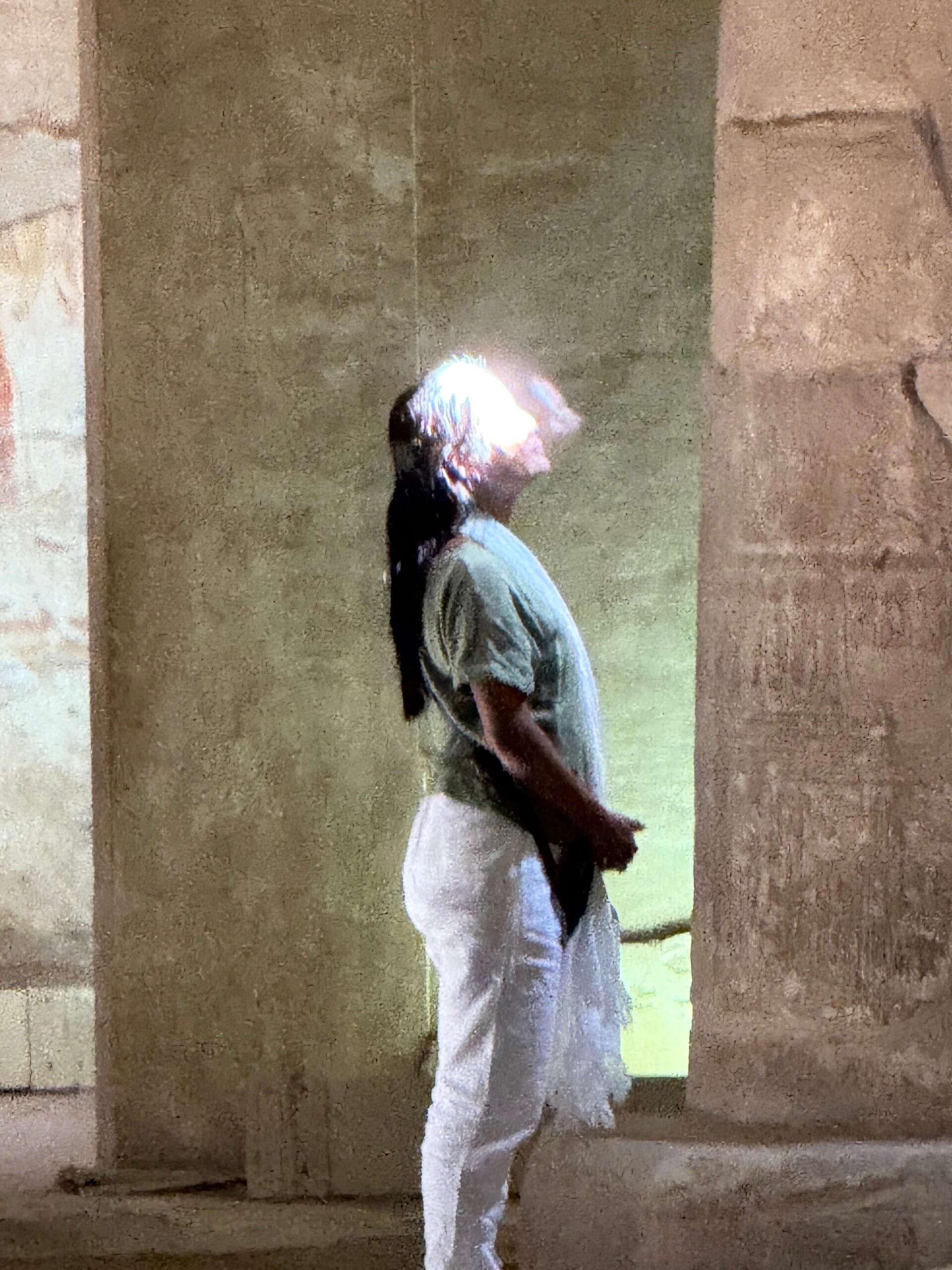 Egypt 2025 healing - close up In ancient Egyptian belief, the Ba is essentially the soul. In this ancient temple, her soul literally showing itself.