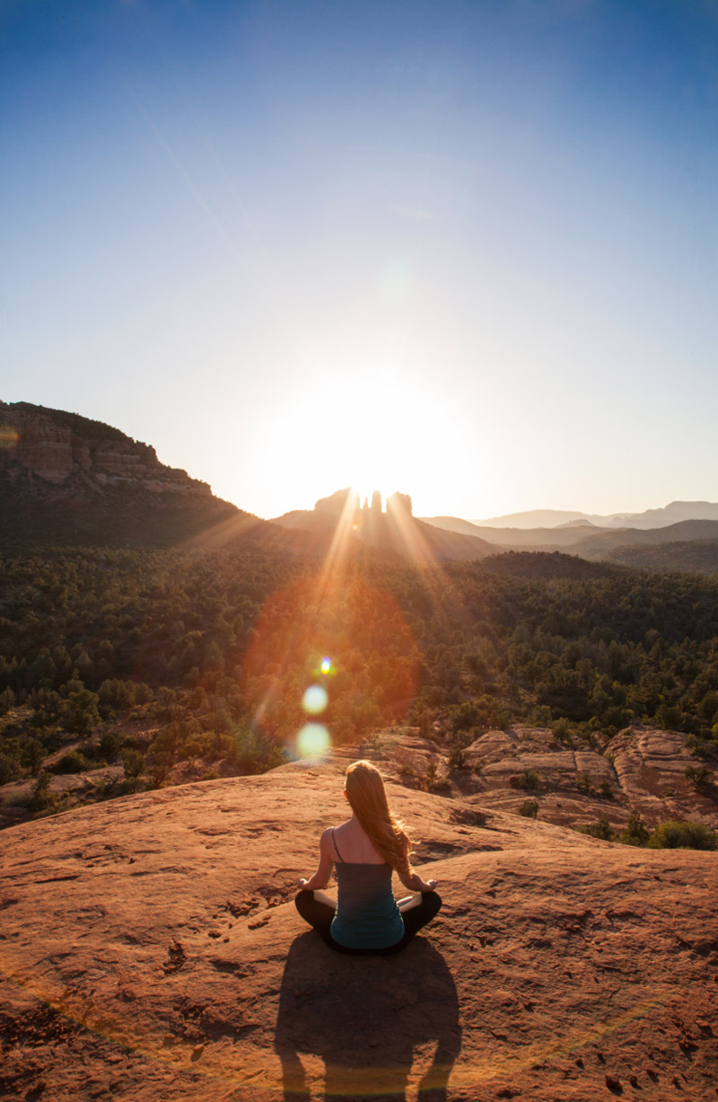 Enjoying the view at the women's retreat at Sedona