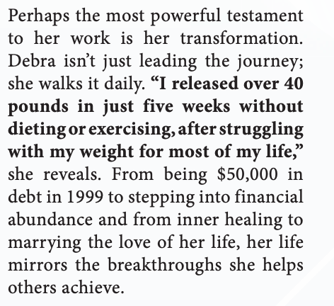 Business Talk Debra's Story And this one meant a lot to me: