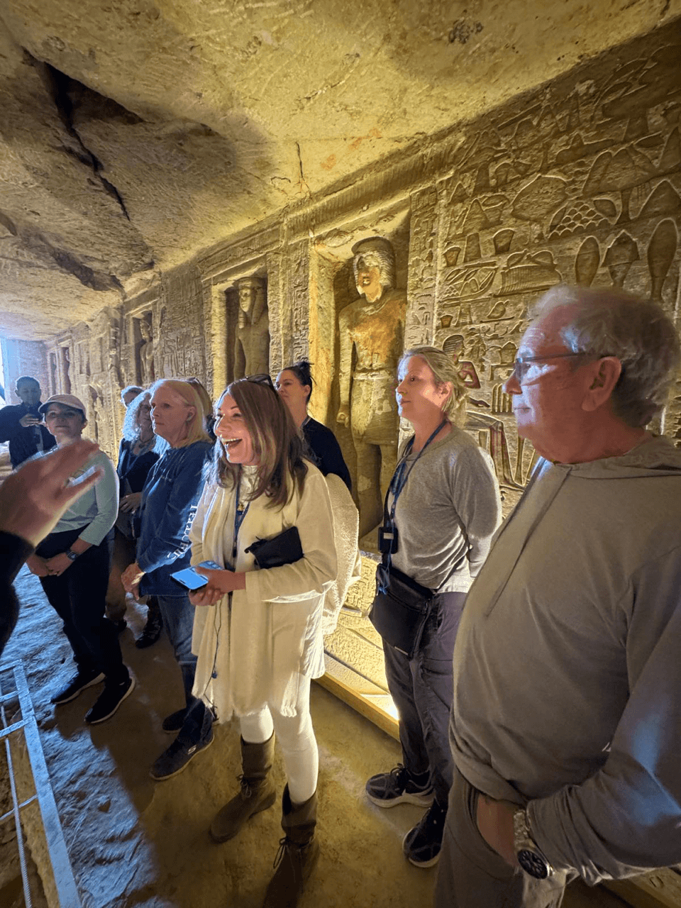 Egypt 2025 group at tomb of wahtye Sedona Soul Adventures group at the Tomb of Whatye