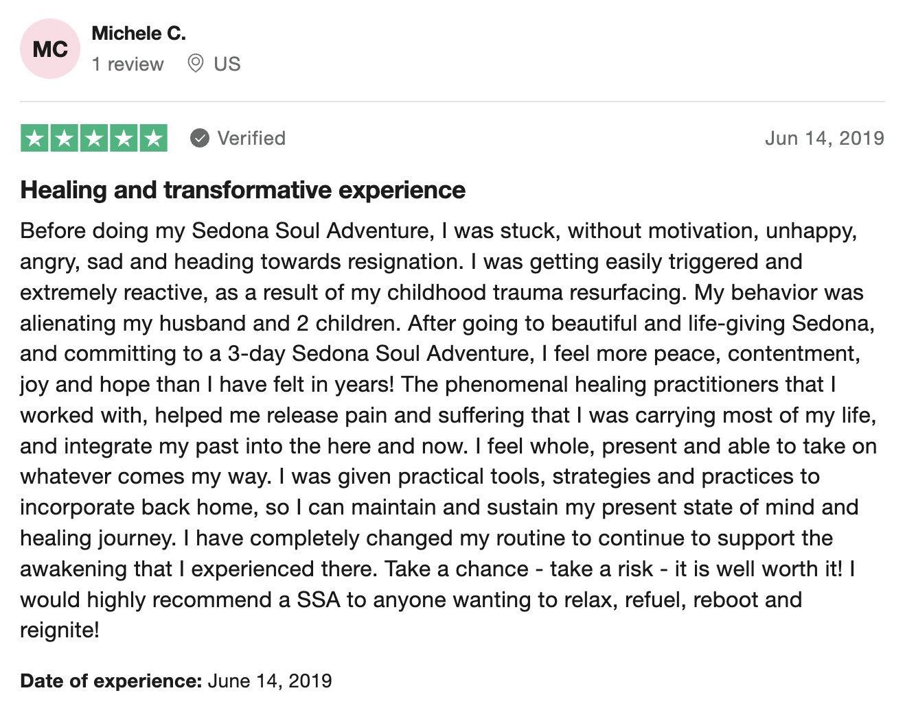 Sedona Soul Adventures Testimonial