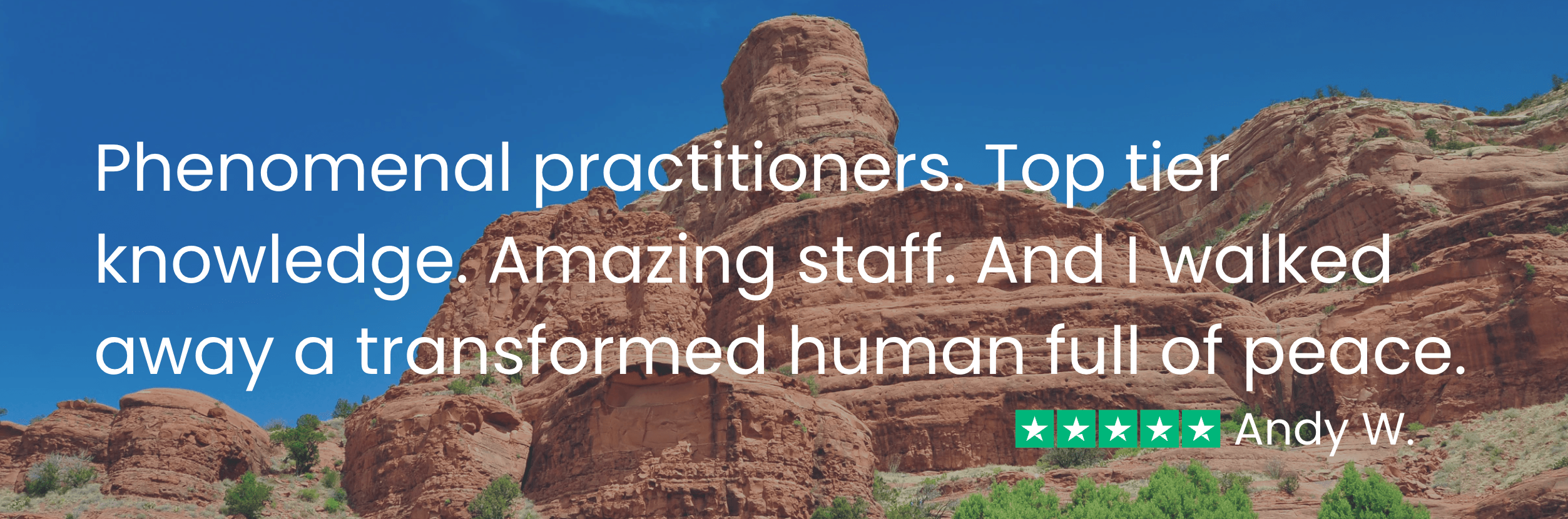 ssa testimonial-andy w Andy says, “I walked away from my Soul Adventure a transformed human full of peace."